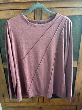 Long Sleeve Crew Neck Tee in Dusty Rose